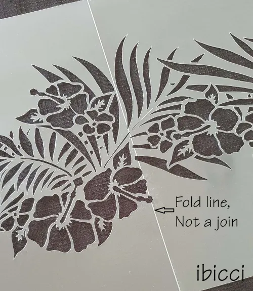 ibicci Wrap stencils Fold line, not a join photo